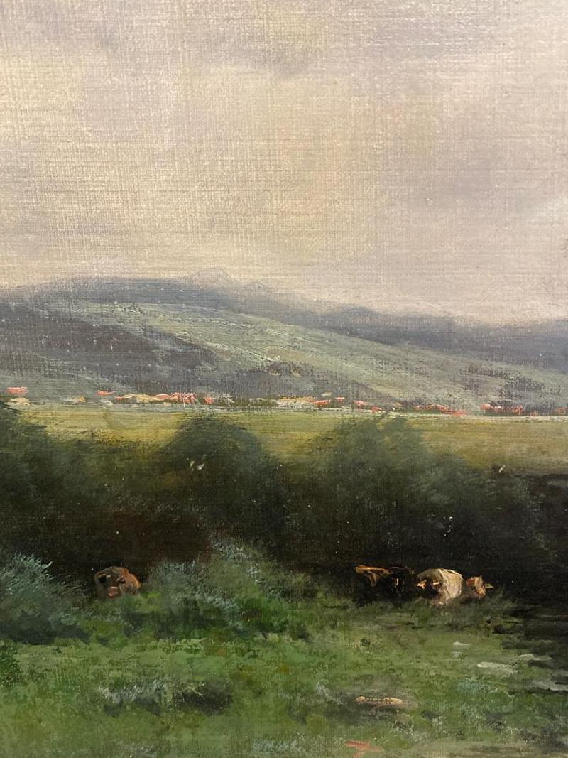 Large 19th Century Signed Oil on Board Painting of Napa Valley by R.G. Holdredge 1