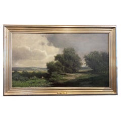 Large 19th Century Signed Oil on Board Painting of Napa Valley by R.G. Holdredge