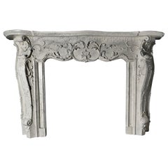 Large 19th Century Simulated Marble Adams Style Fire Place