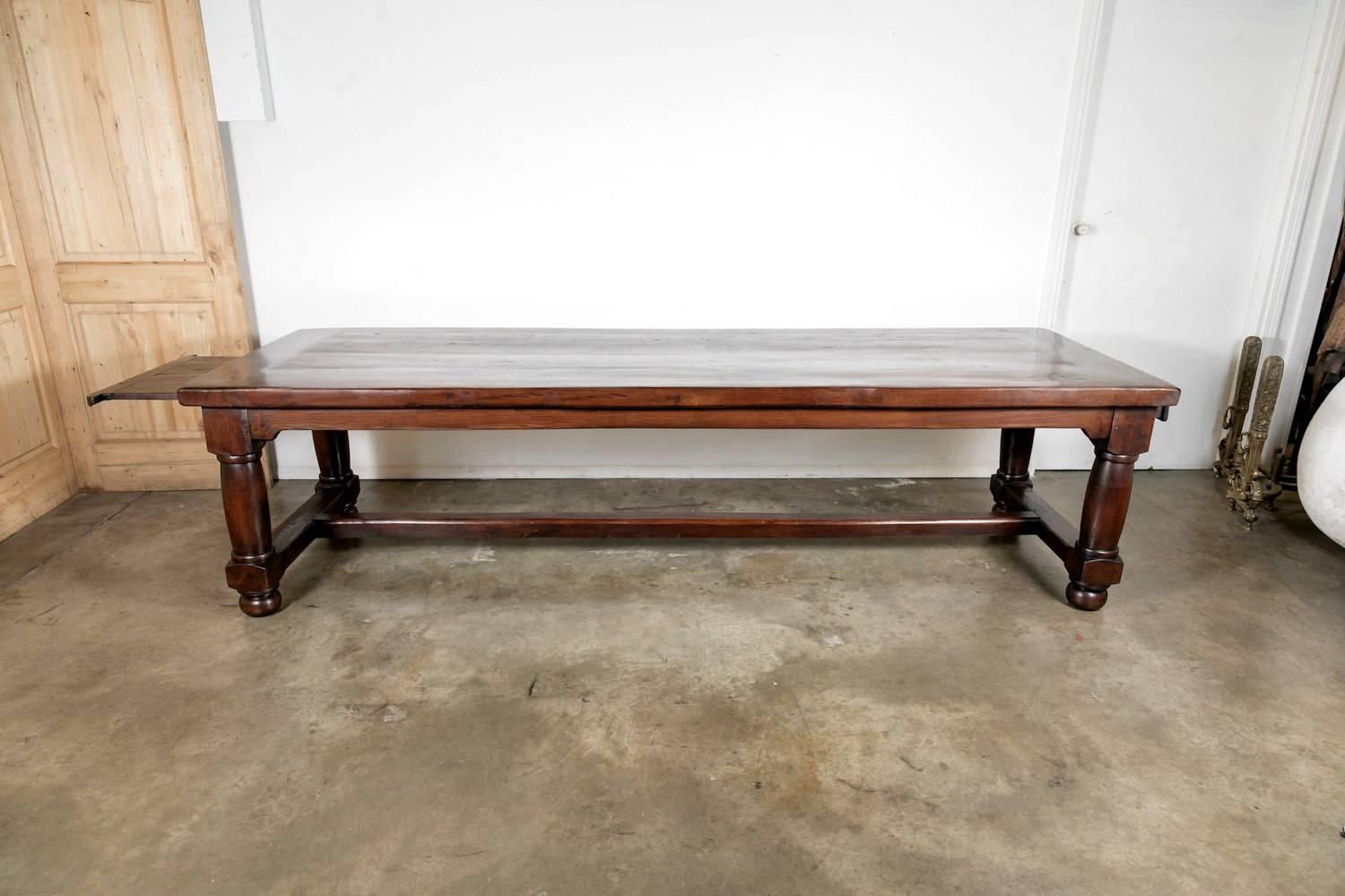 Large 19th Century Solid Chestnut Louis Philippe Farm House Dining Table 2