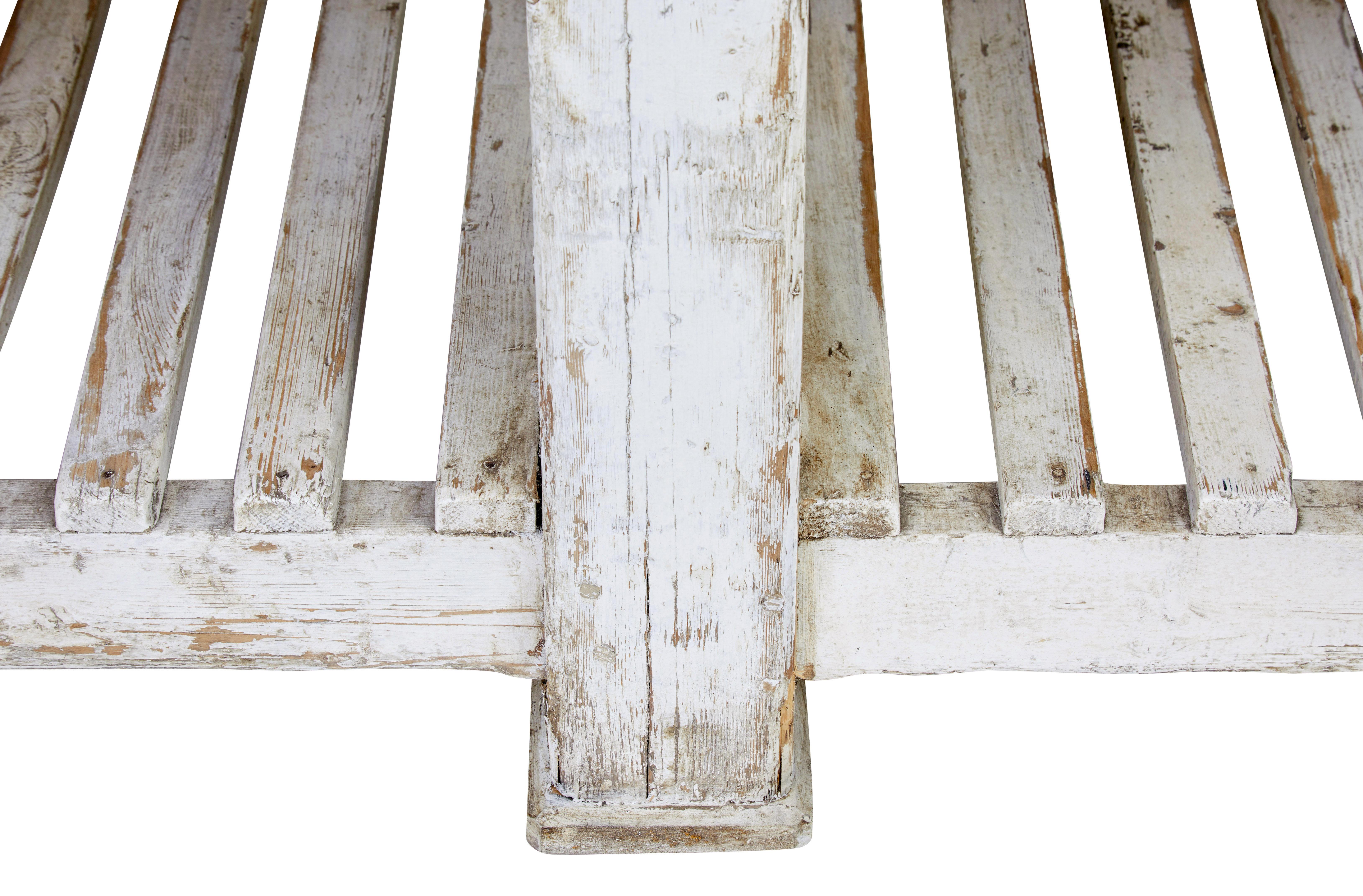 Pine Large 19th century solid pine Scandinavian work table For Sale