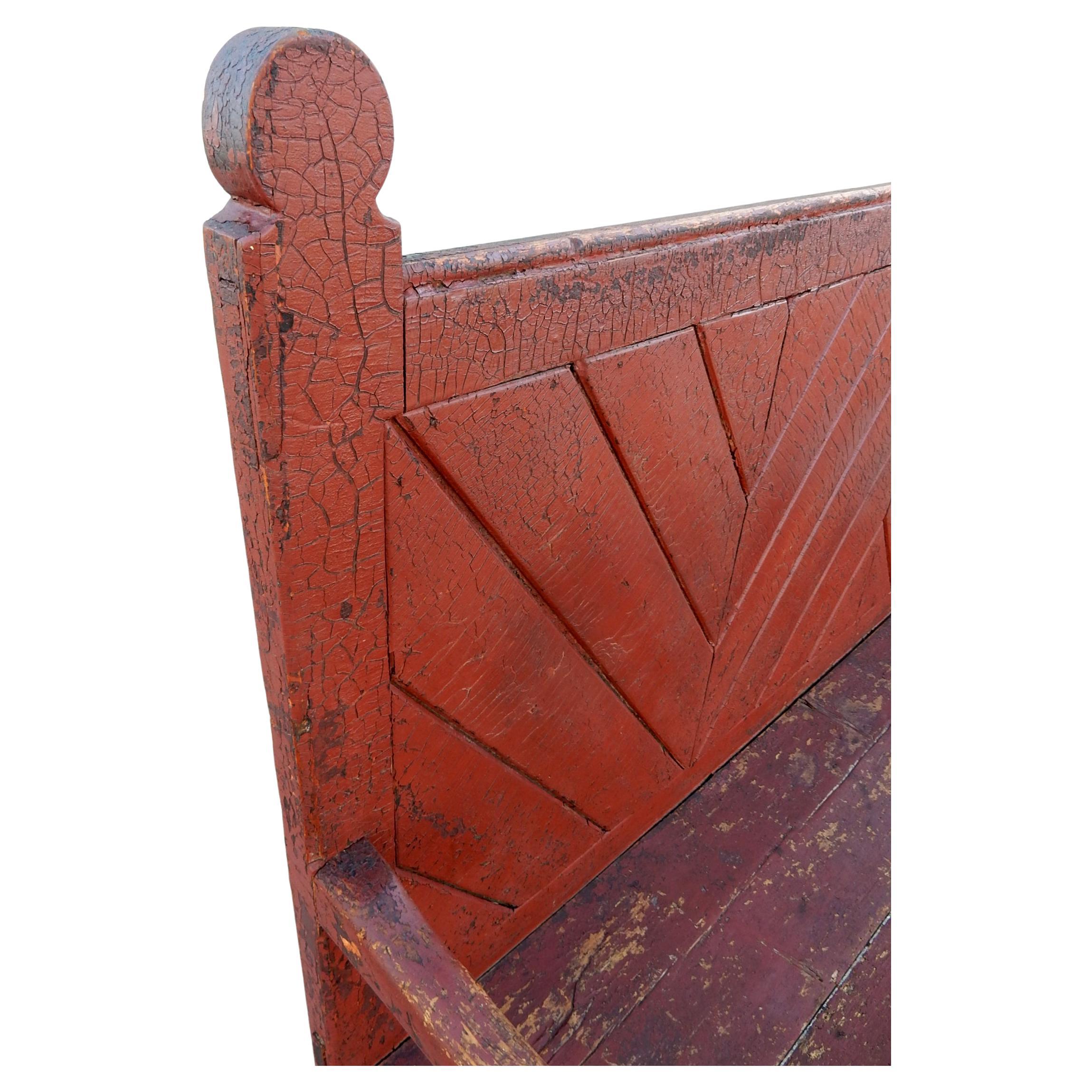Spanish Colonial Large 19th Century Spanish Catalan Settee Bench For Sale