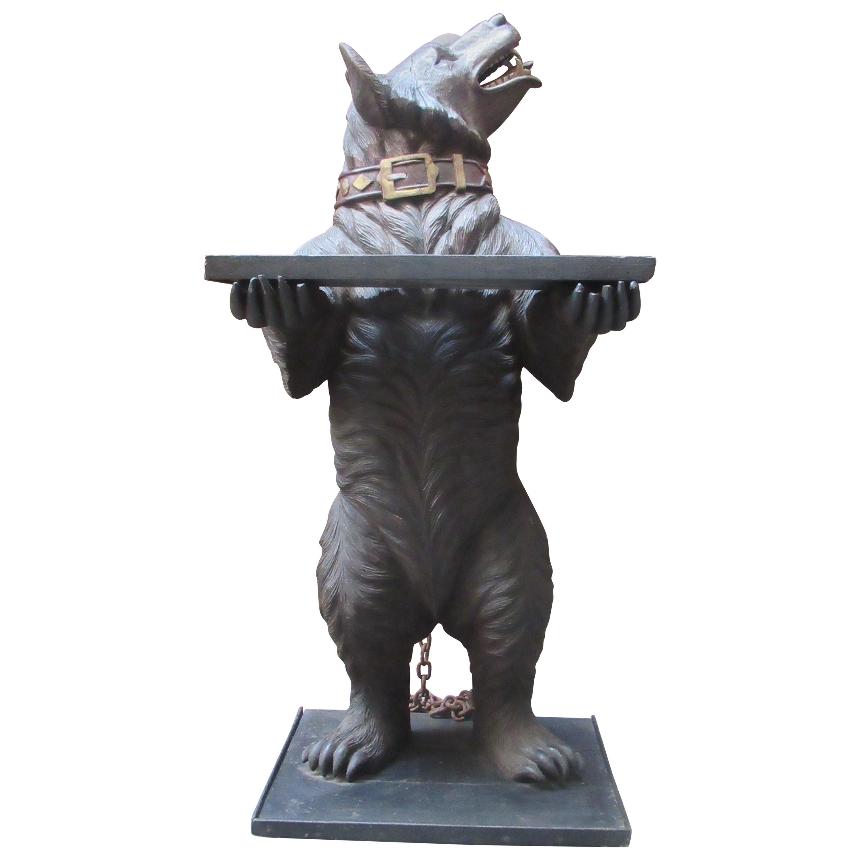 Large 19th Century Statue of a Black Forest Wooden Bear