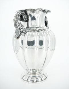 Large 19th Century Sterling Silver Two Handled Vase / Decorative Piece