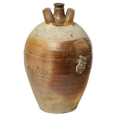 Large 19th Century Stoneware Ceramic from La Borne Pottery French Handmade