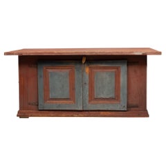 Large 19th Century Swedish Country Folk Art Side Table