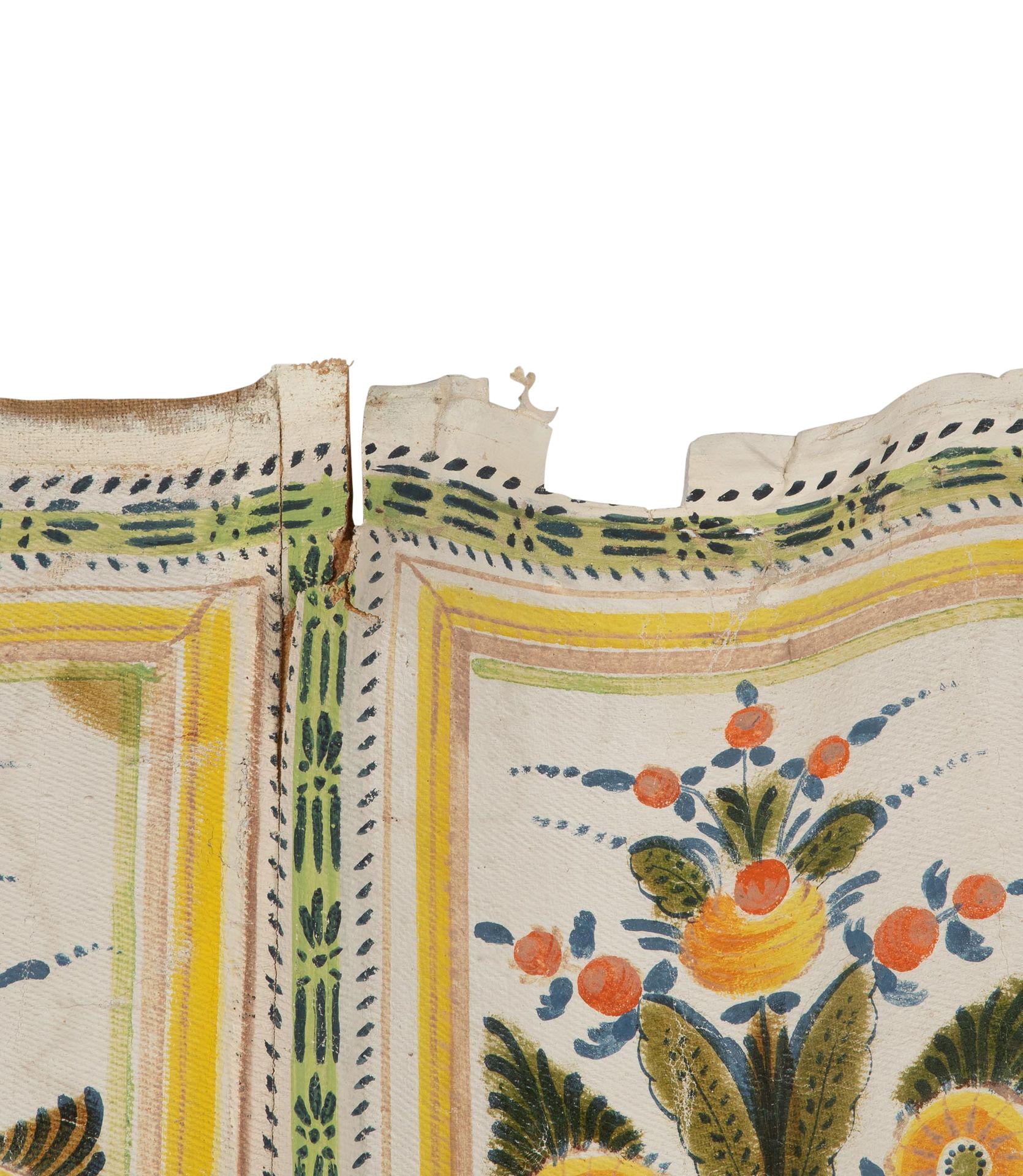 Grande suspension murale en tissu d'art populaire suédois du 19e siècle en vente 3