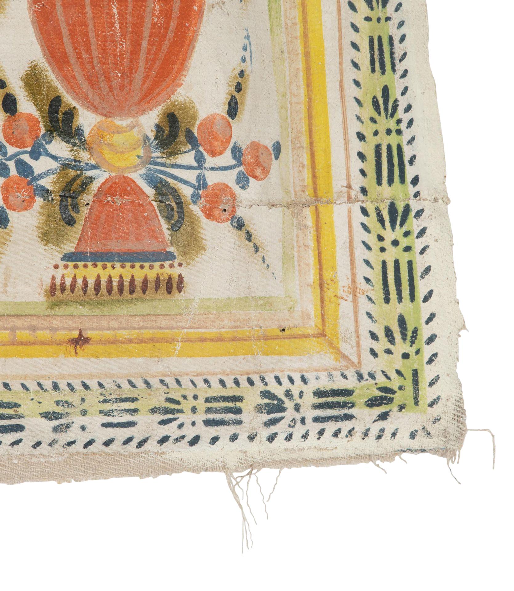 Grande suspension murale en tissu d'art populaire suédois du 19e siècle en vente 4