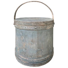 Antique Large 19th Century Swedish Furkin Food Carrier
