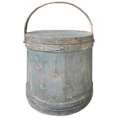 Large 19th Century Swedish Furkin Food Carrier