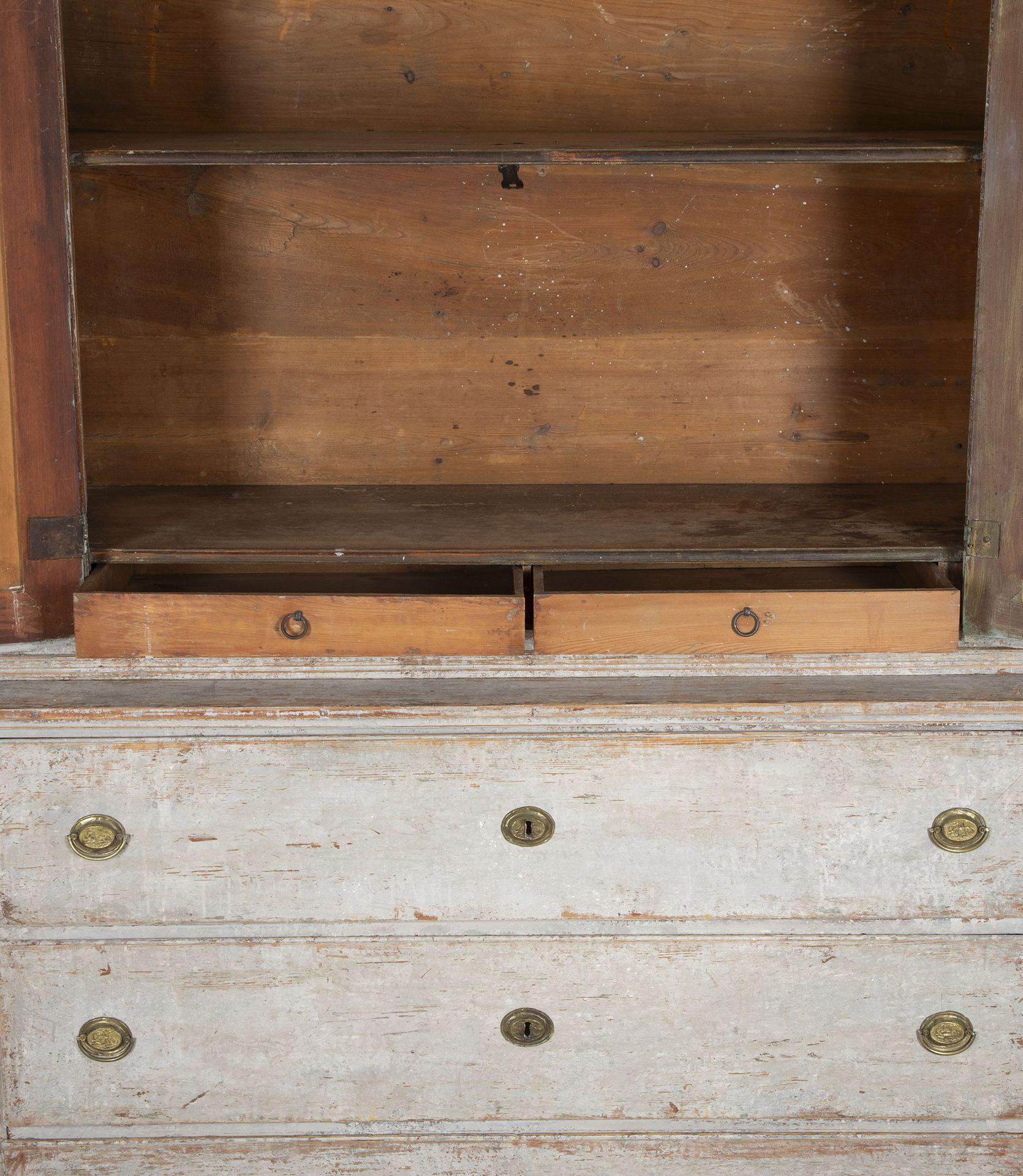 Large 19th Century Swedish Gustavian Two Part Cupboard 9