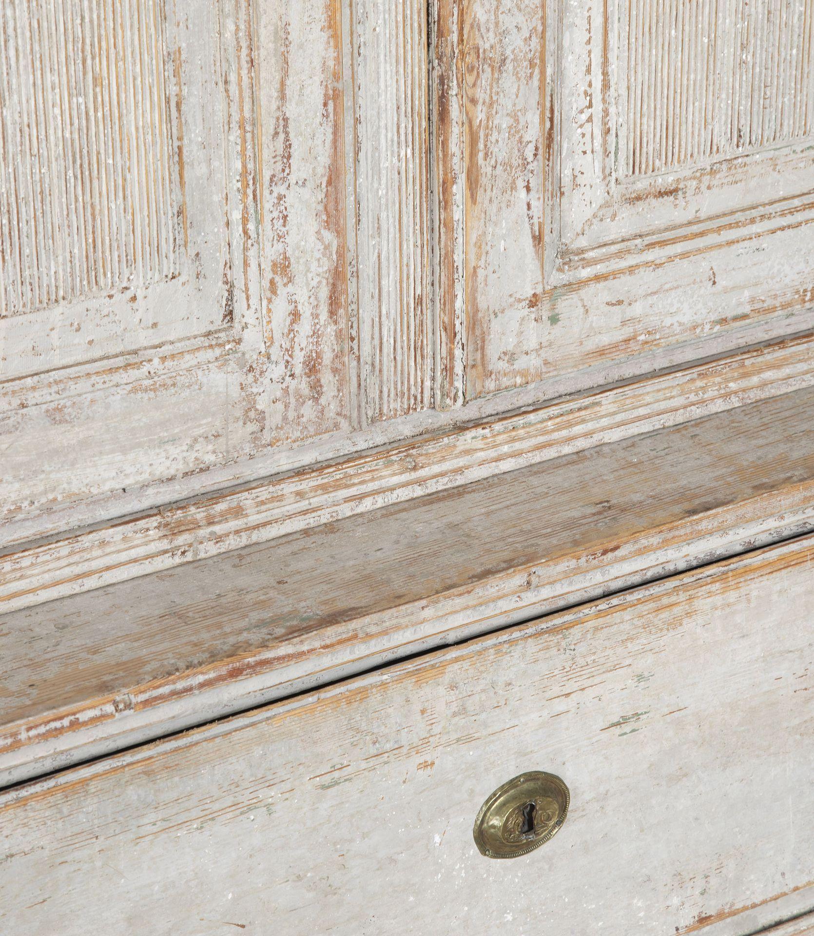 Large 19th Century Swedish Gustavian Two Part Cupboard 10