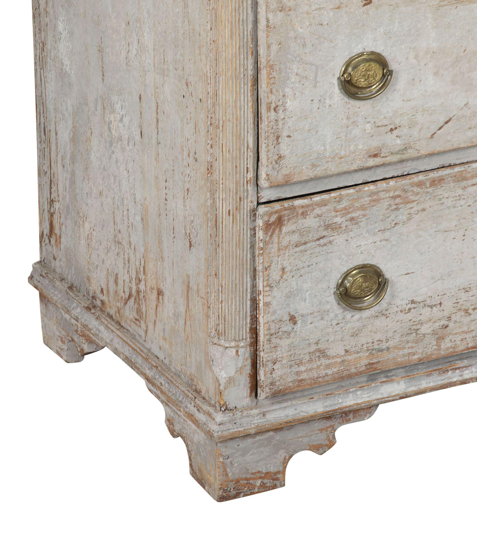 Large 19th Century Swedish Gustavian Two Part Cupboard In Good Condition In Tetbury, Gloucestershire