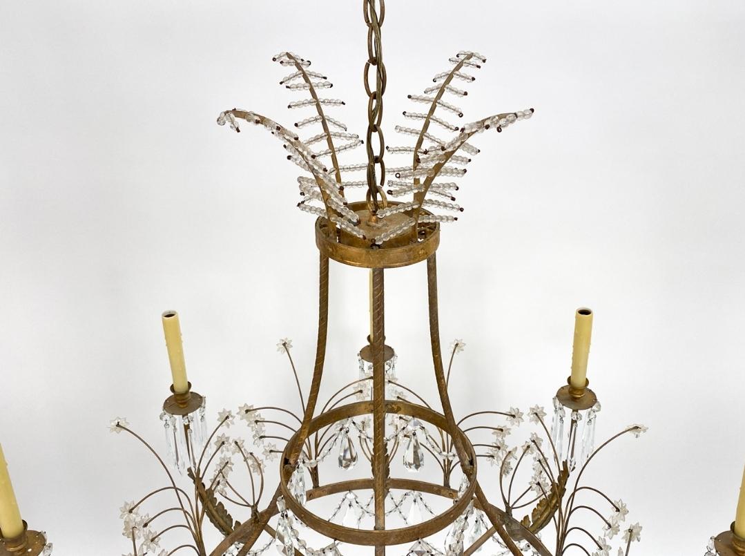 Large 19th Century Swedish Style Crystal Chandelier by Niermann Weeks 4