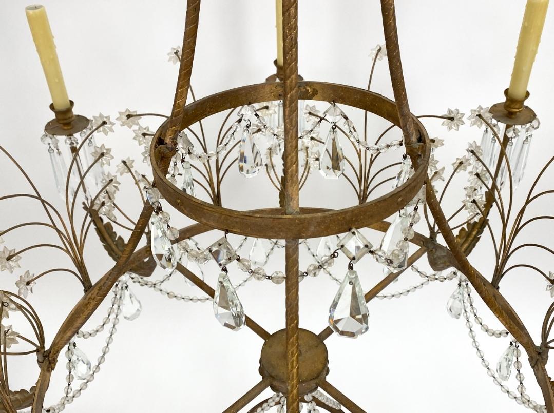 Large 19th Century Swedish Style Crystal Chandelier by Niermann Weeks 5