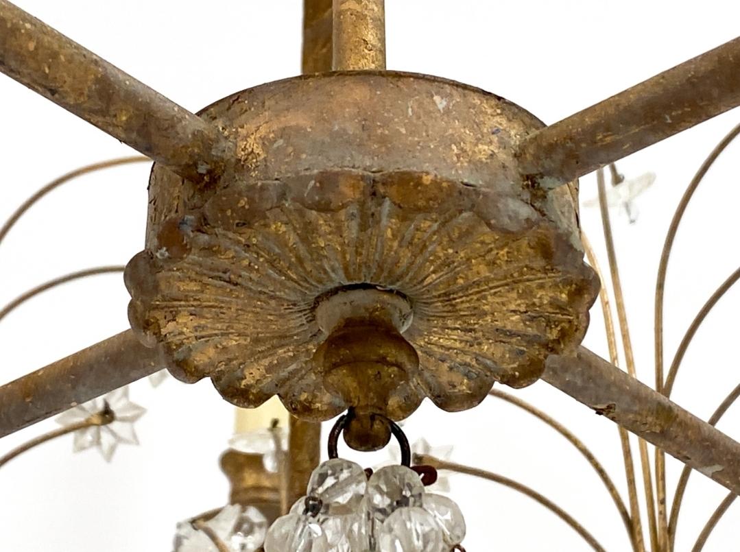 European Large 19th Century Swedish Style Crystal Chandelier by Niermann Weeks