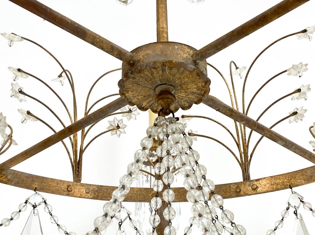20th Century Large 19th Century Swedish Style Crystal Chandelier by Niermann Weeks