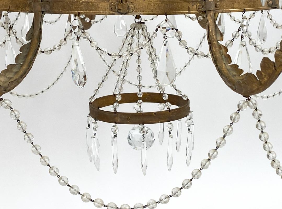 Large 19th Century Swedish Style Crystal Chandelier by Niermann Weeks 2