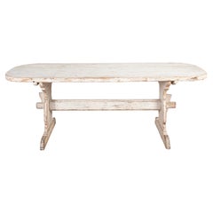 Large 19th Century Swedish Table with Later Paintwork