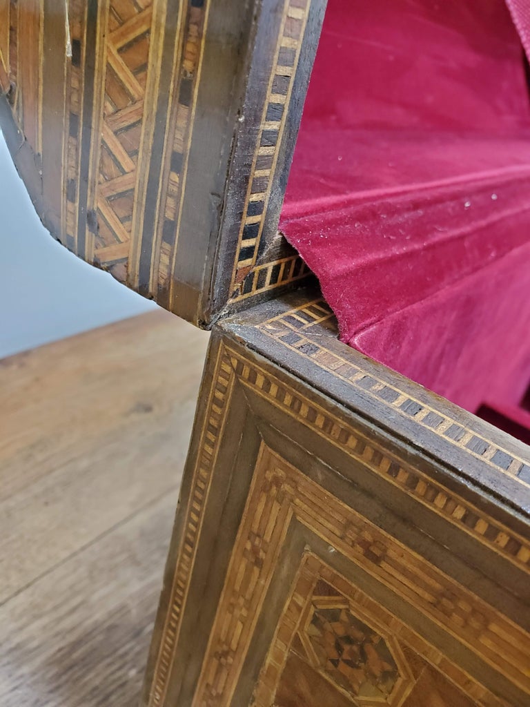 Large 19th Century Syrian Domed Box Inlaid with Exotic Woods and Mother ...