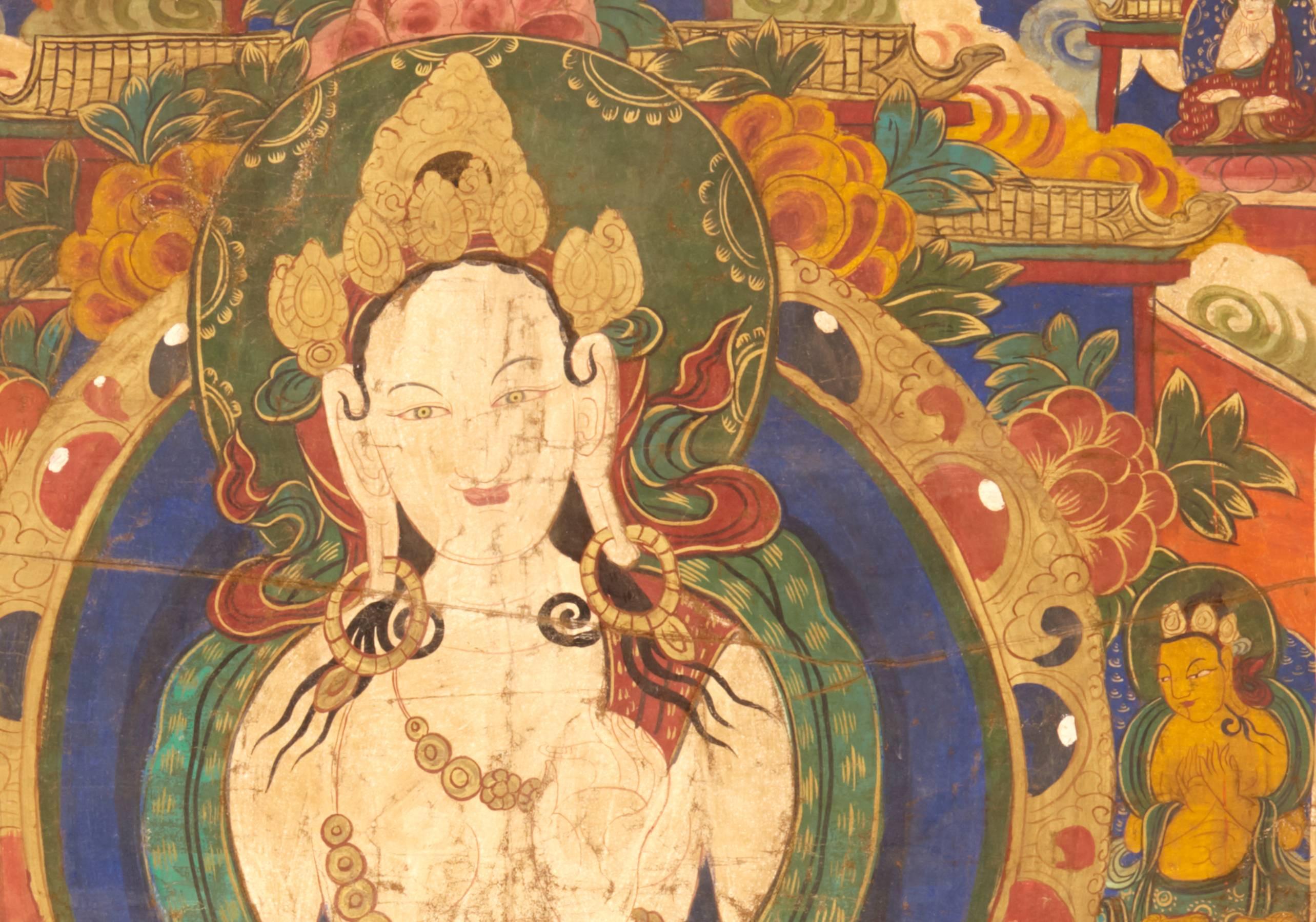 white tara thangka