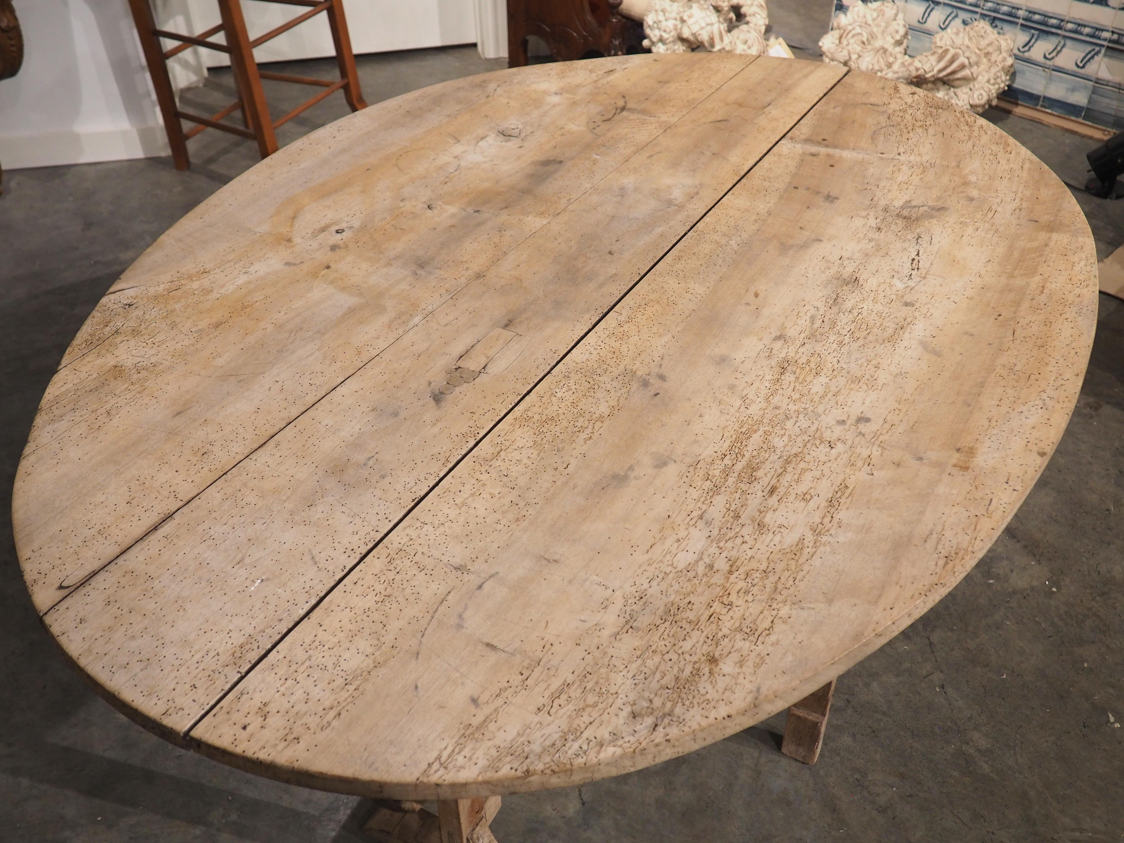 Large 19th Century Tilt-Top “Vendange” Wine Tasting Table from France 2