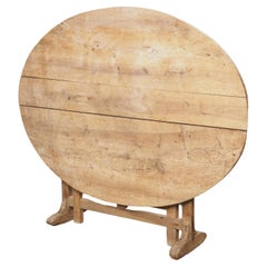 Grande table de dégustation de vins Vendange à plateau basculant du 19ème siècle, France