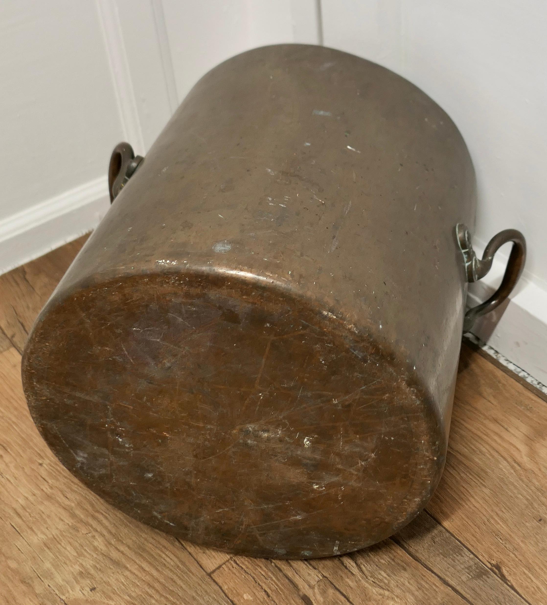 Mid-19th Century Large 19th Century Tinned Copper Cooking Pot For Sale