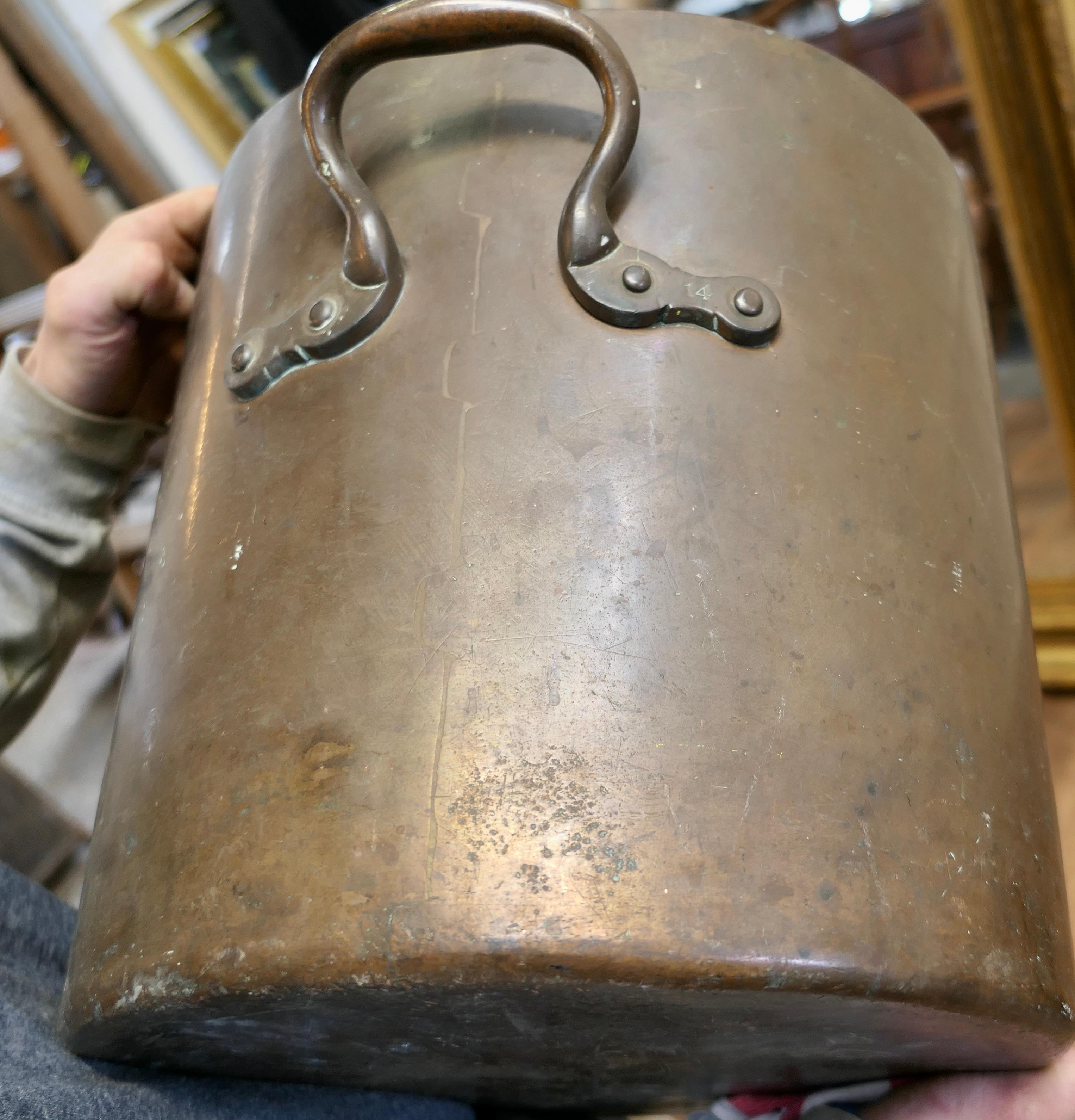 Large 19th Century Tinned Copper Cooking Pot For Sale 1