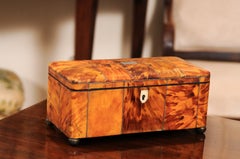 Large 19th Century Tortoiseshell Sewing Box