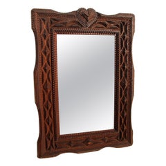 Large 19th-century Tramp Art Mirror