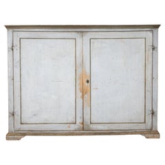 Grande armoire toscanne du 19ème siècle avec peinture d'origine