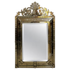 Antique Large 19th Century Venetian Mirror