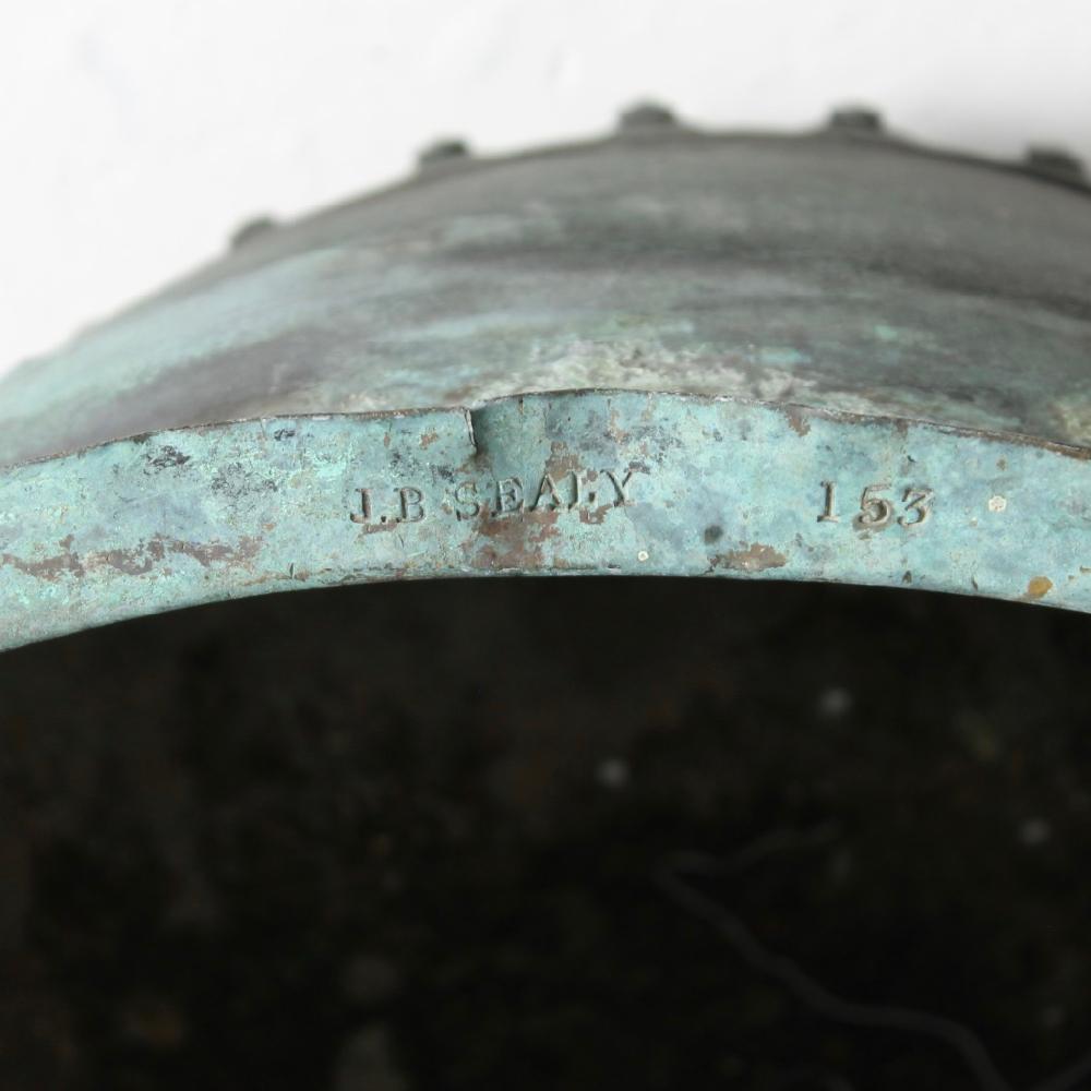 British Large 19th Century Verdigris Copper Planter or Log Bin