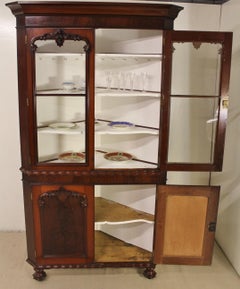 Large 19th Century Victorian Mahogany Corner Cabinet