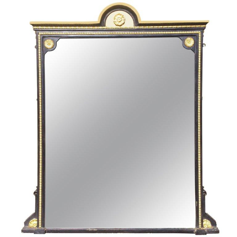 Large 19th Century Victorian Overmantle Mirror
