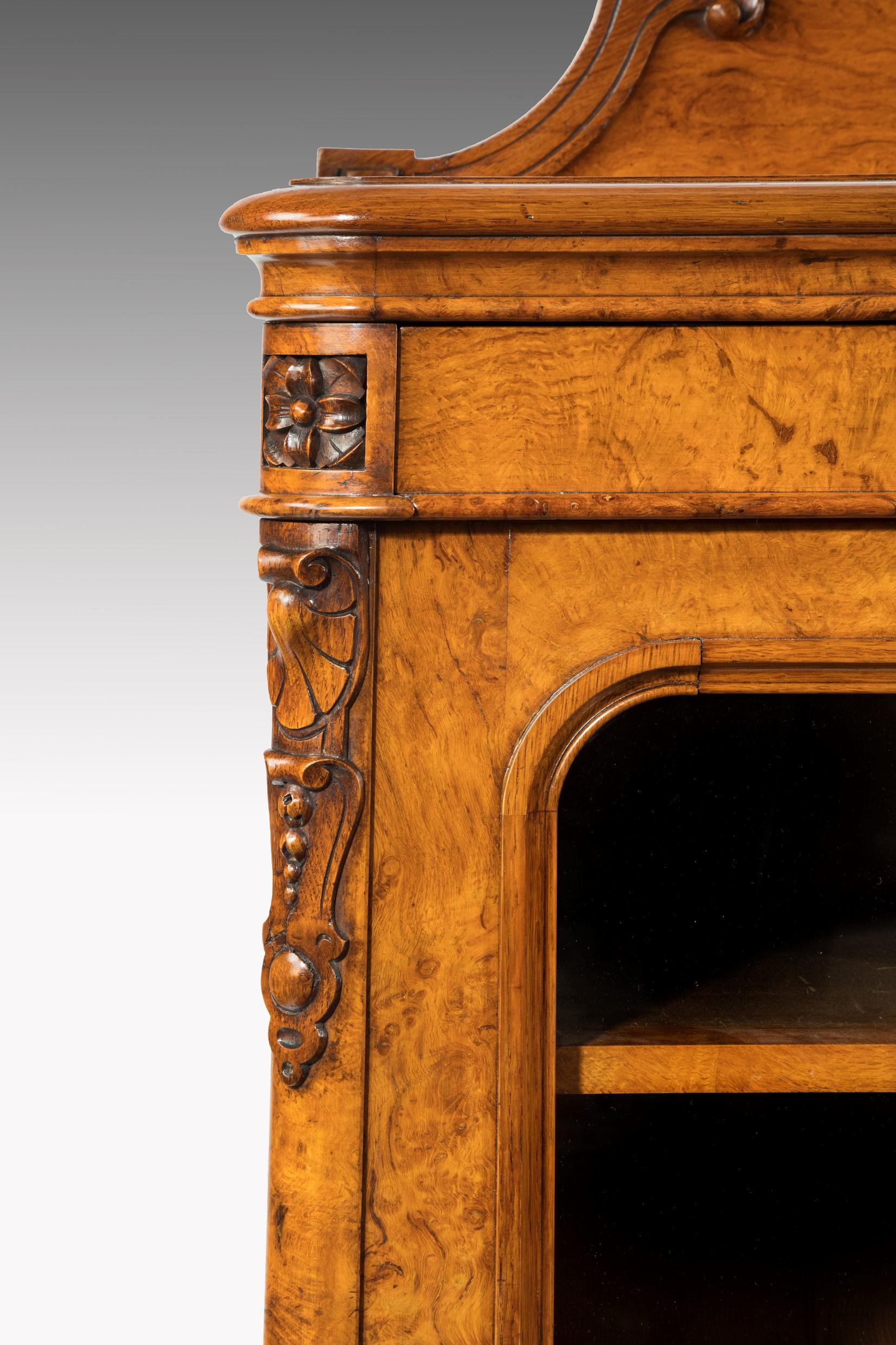Large 19th Century Victorian Pollard Oak Three-Door Bookcase 1