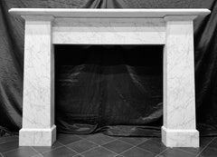 Large 19th Century Victorian Scottish Marble Fireplace Surround