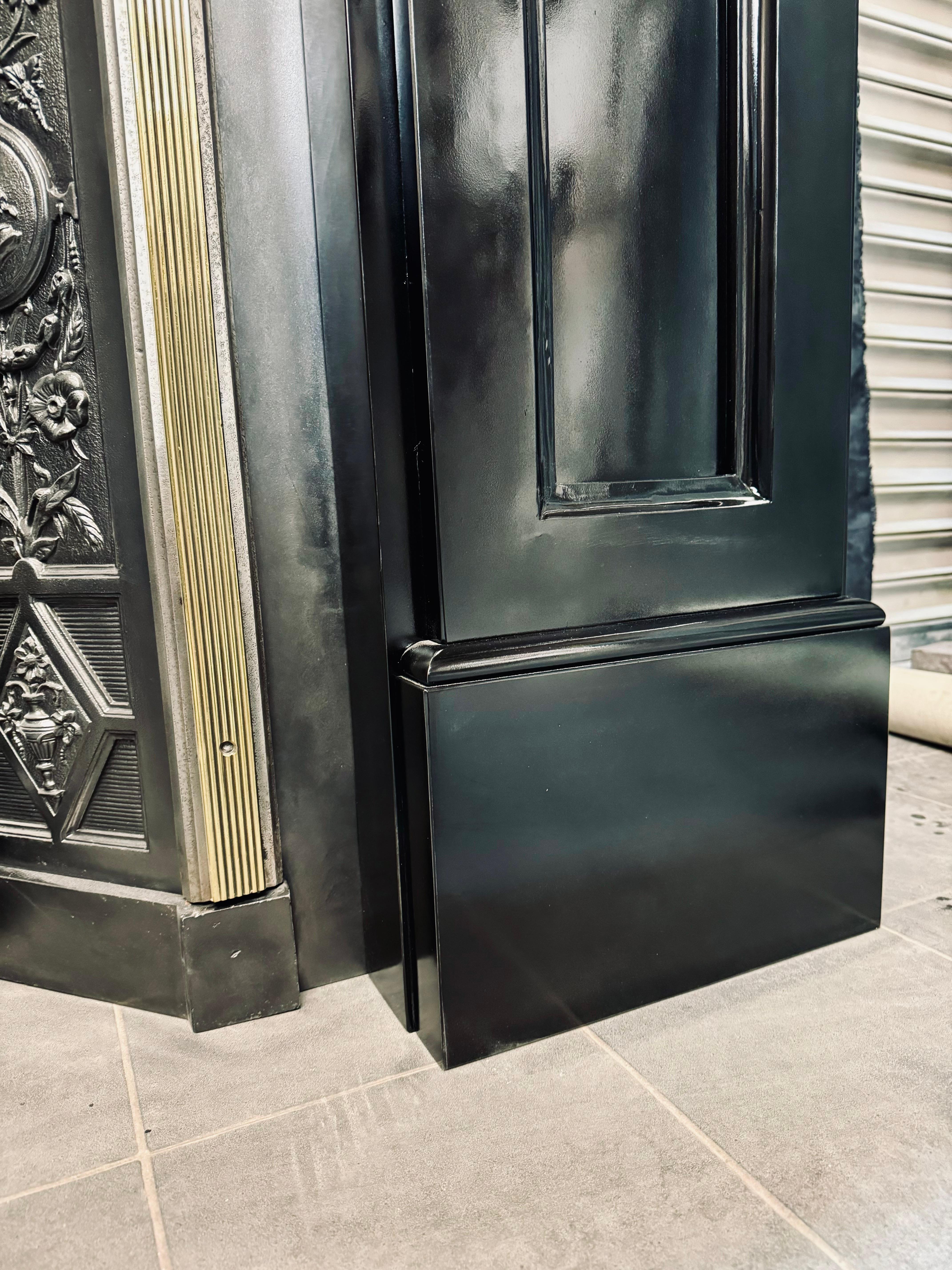 Carved Large 19th Century Victorian Scottish Slate Corbeled Fireplace Surround.