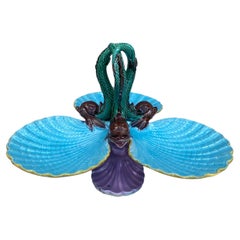 Large 19th Century Victorian Shell & Dolphins Centerpiece George Jones