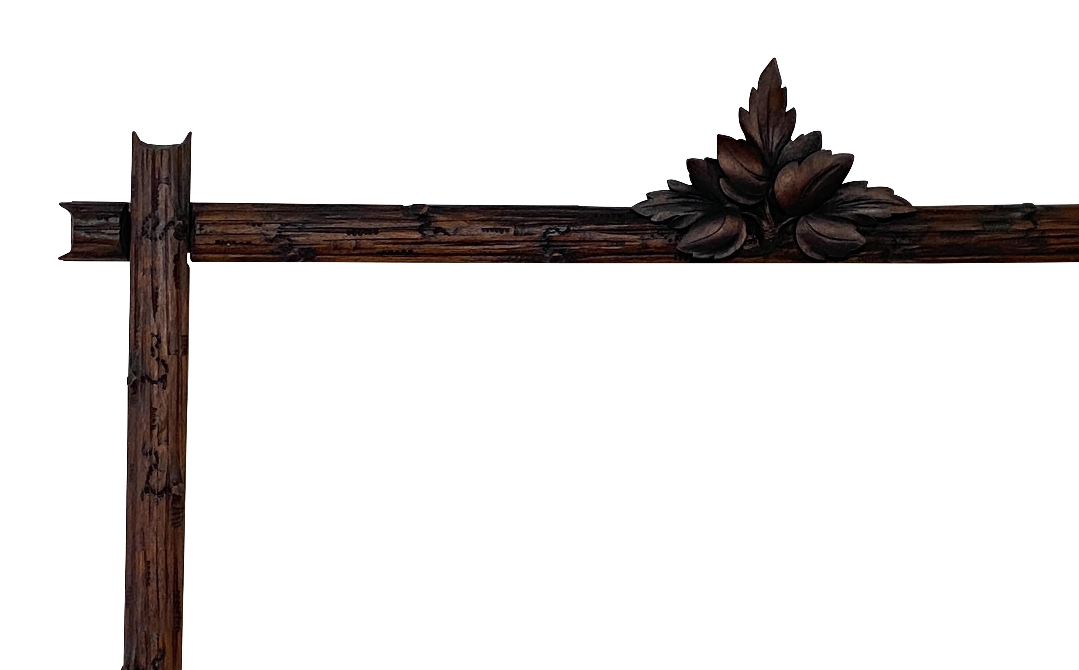European Large 19th Century Walnut Black Forest Painting Frame For Sale