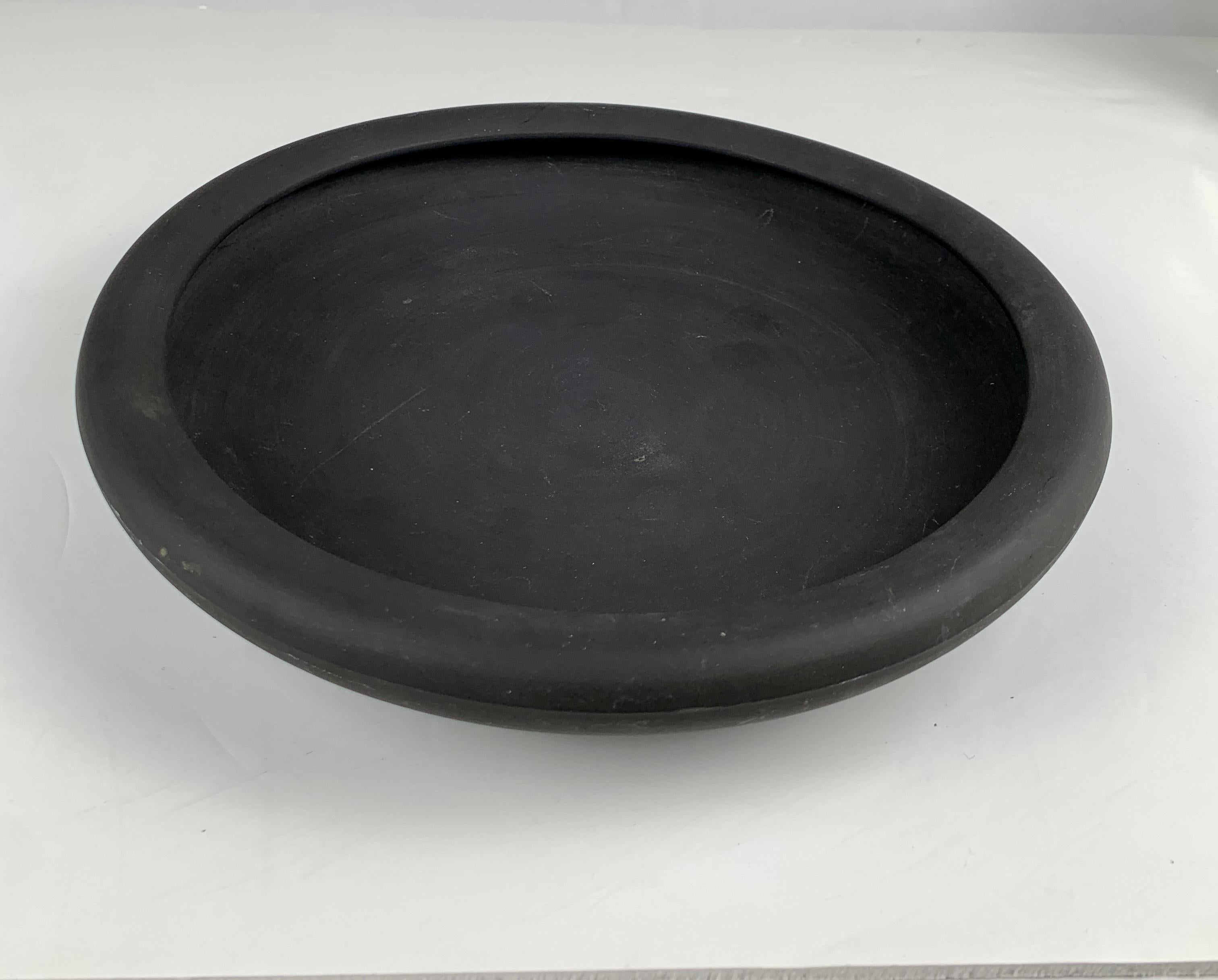 Neoclassical Large 19th Century Wedgwood Black Basalt Bowl