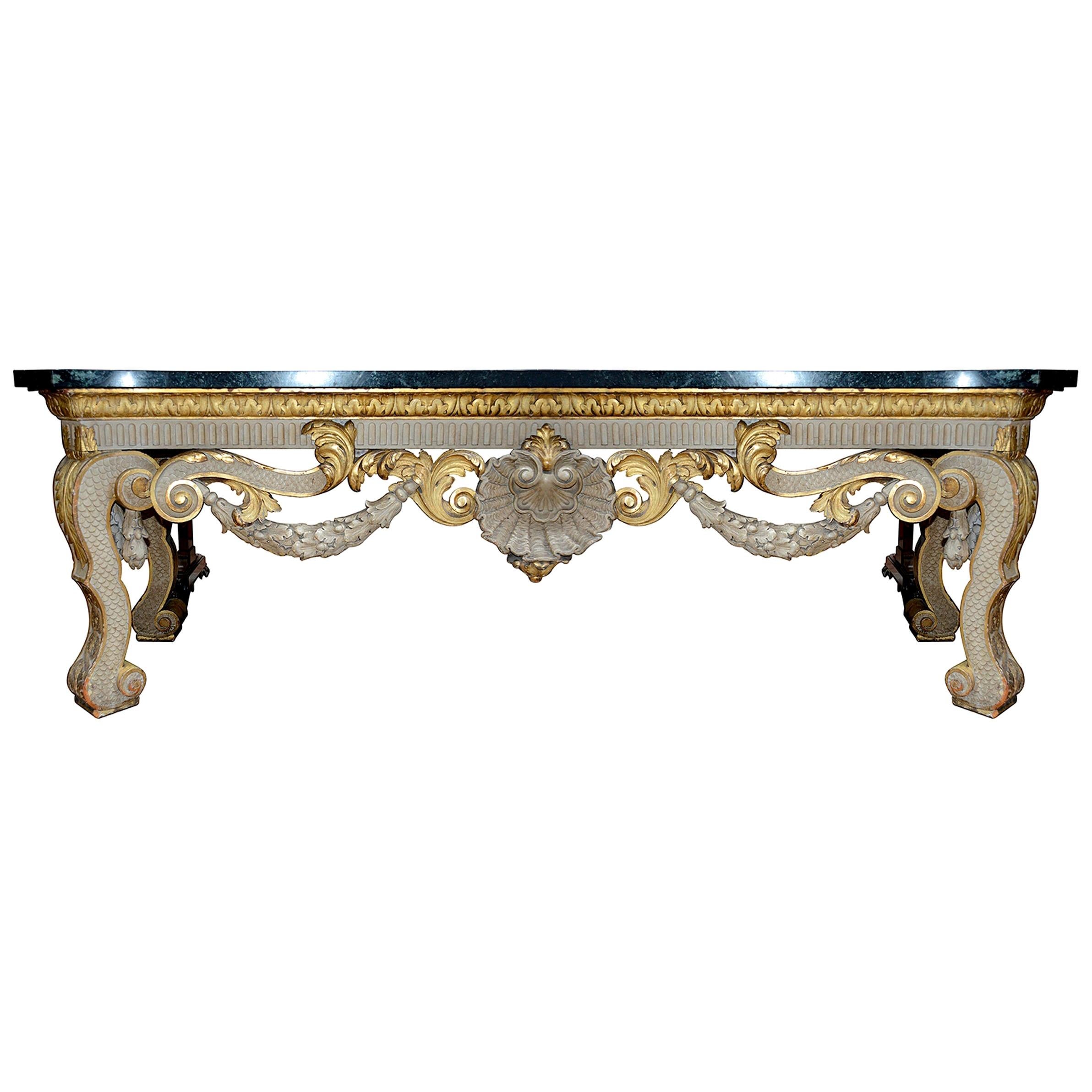 Large 19th Century William Kent Style Console Table