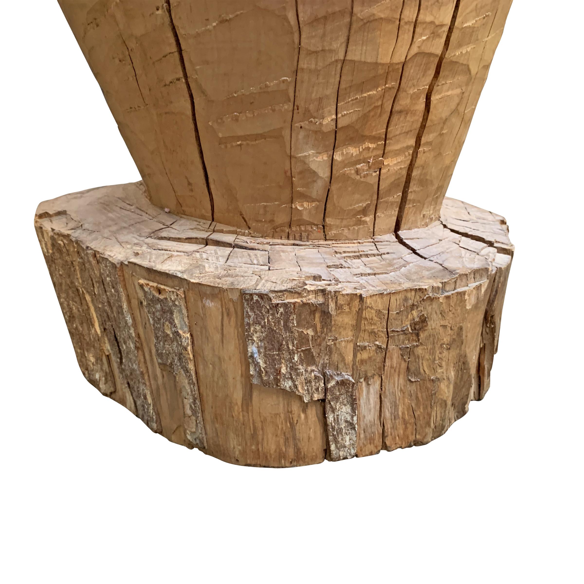 Großer Holzmoortar aus dem 19. Jahrhundert im Angebot 4