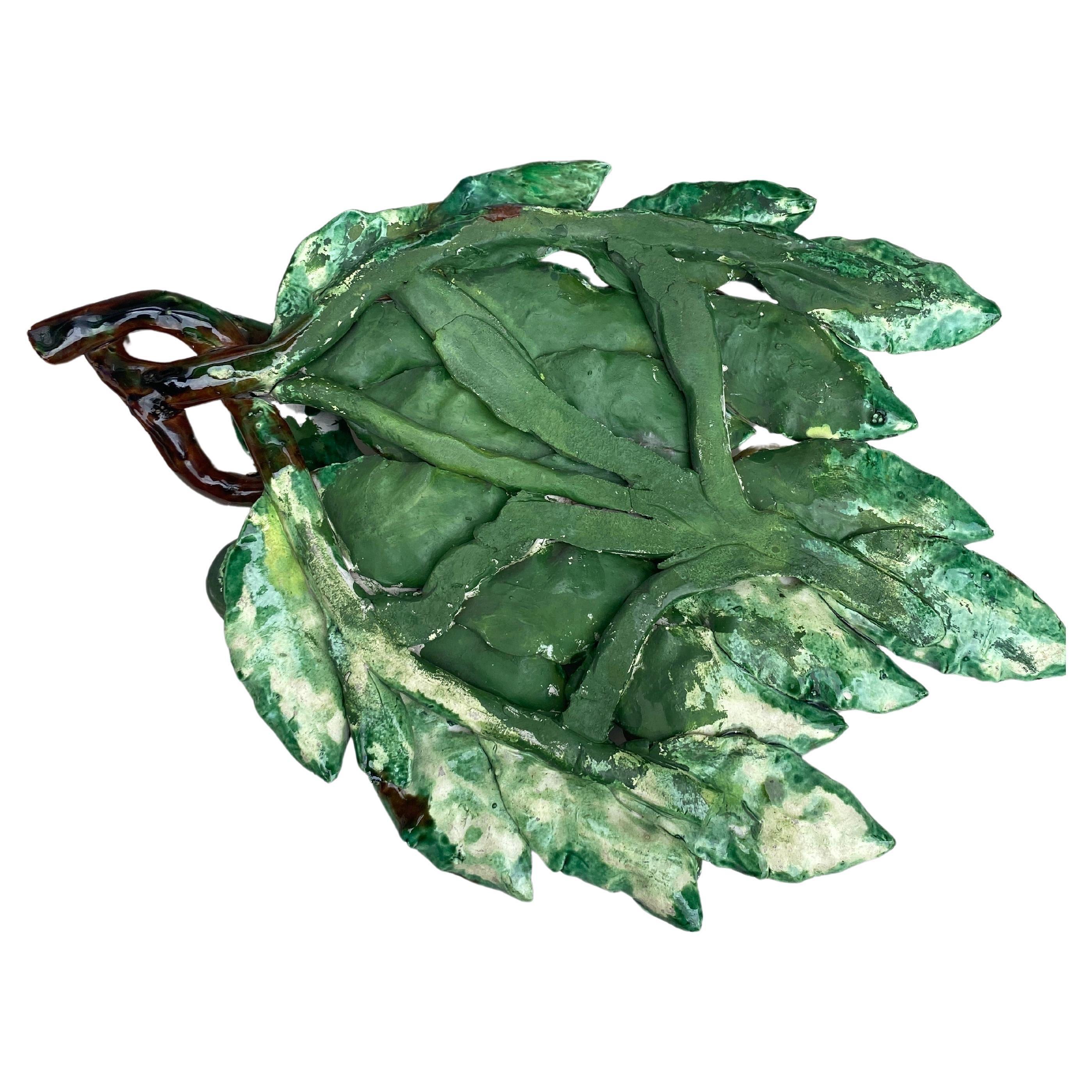 Majolica Grande maiolica del XIX secolo Arance e Limoni Applique Perret-Gentil Menton in vendita