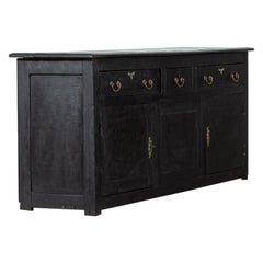 Large 19thC Ebonised Oak Dresser Base