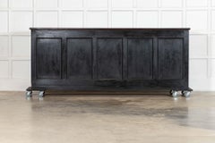 Large 19thC English Ebonised Mahogany Shop Counter / Dresser Base