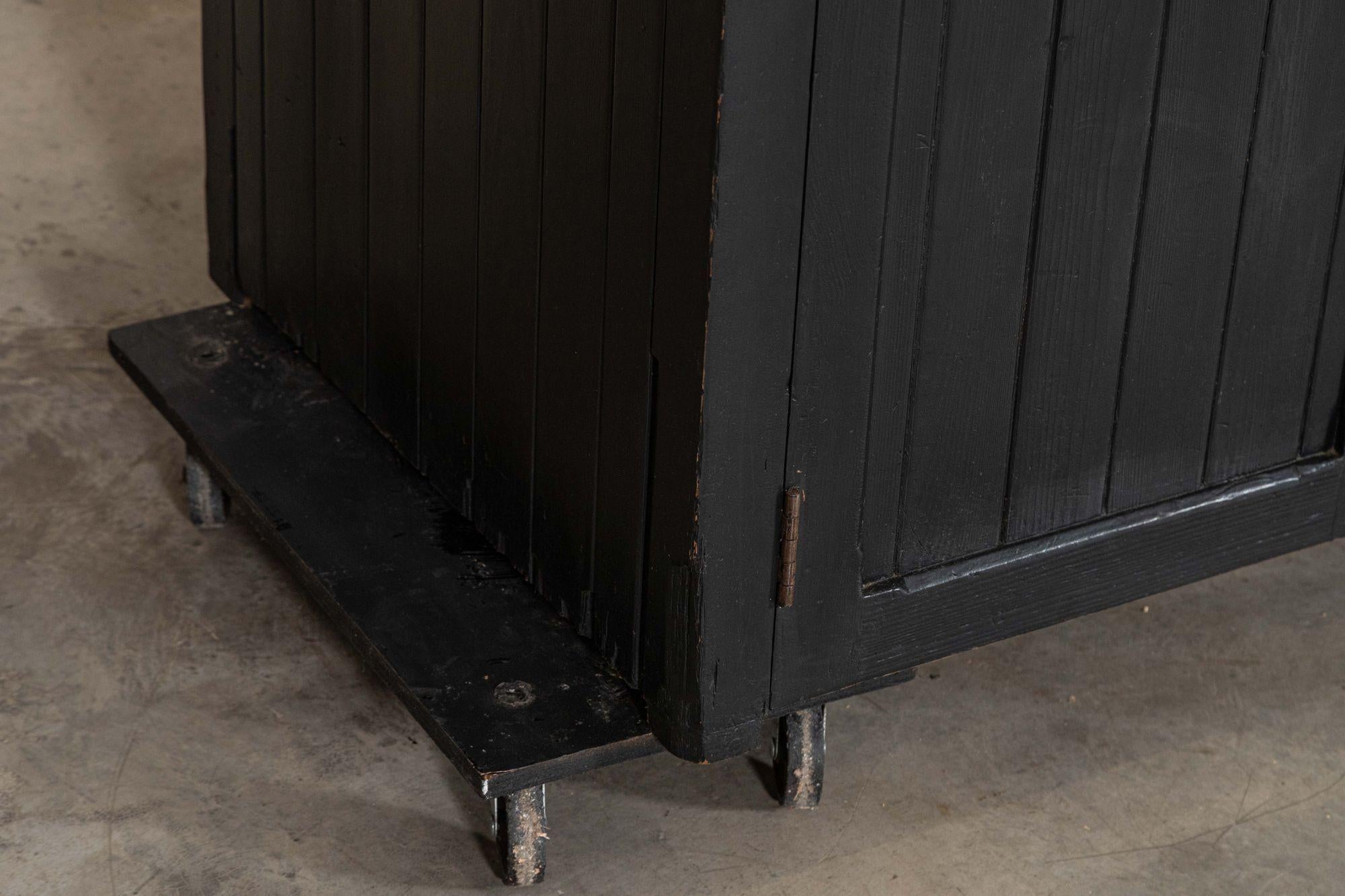 Large 19thC English Ebonised Pine Dresser Base For Sale 11