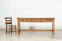 Large 19thC English Elm & Mahogany Vernacular Table