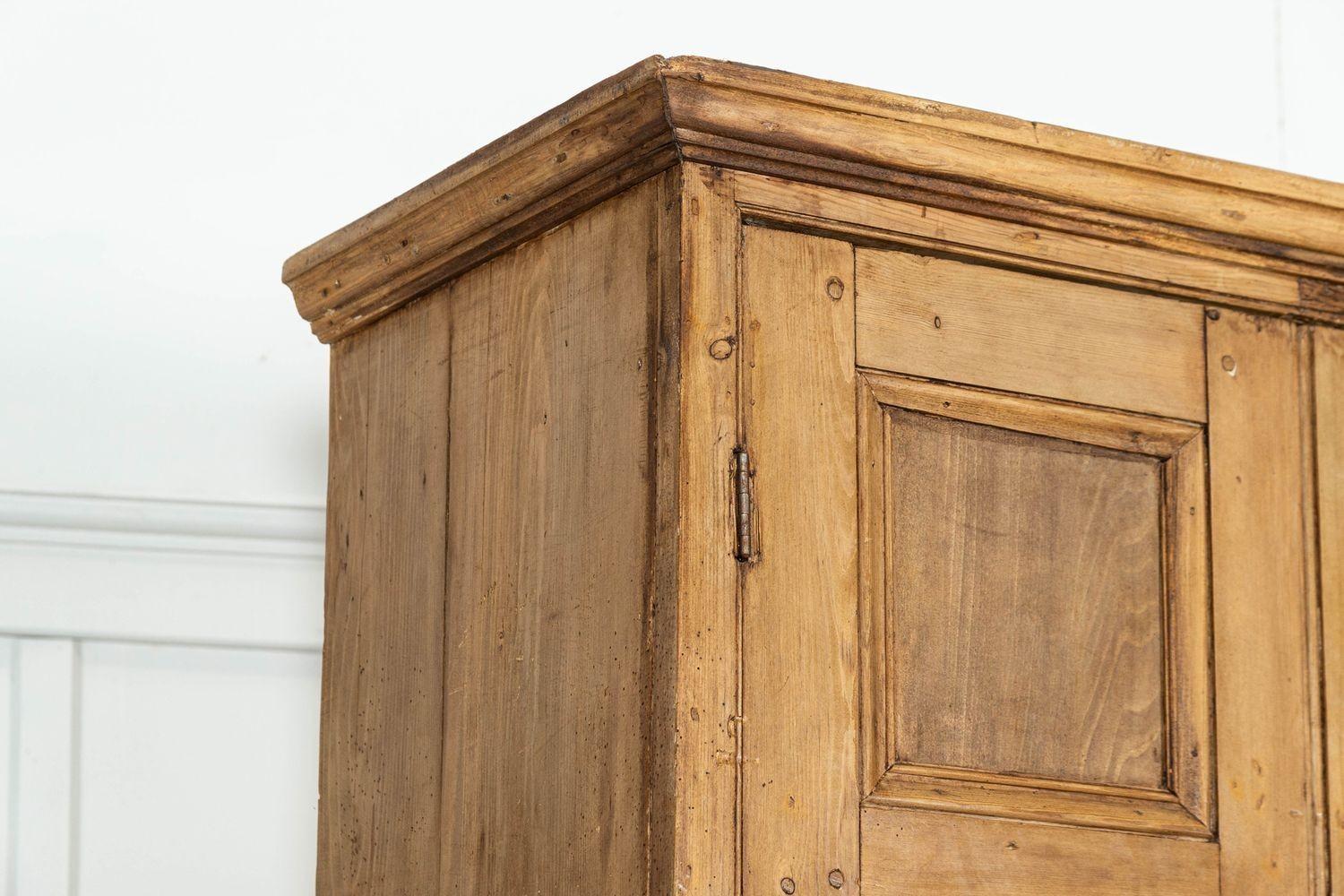 Large 19thC English Estate Made Pine Housekeepers Cupboard For Sale 7
